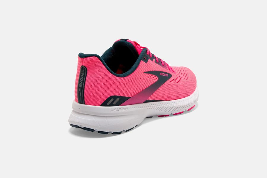 Brooks Israel Launch 8 Road Running Shoes Womens - Pink/Navy - GTV-147820